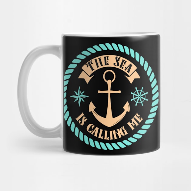 The Sea Calls Me Sea Captain Anchor by Foxxy Merch